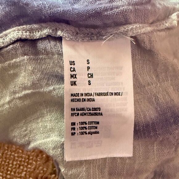 American Eagle boho flowy camisole purple / white tie die tank - S - Picture 6 of 6